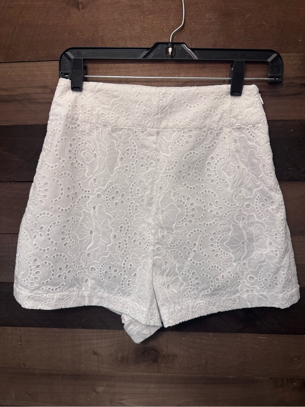 Hill House White Eyelet High-Waist Shorts